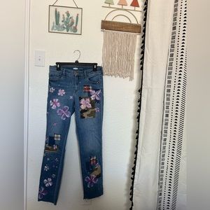 Hand Painted Straight Jeans | 8 Long